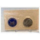 1972 S-Eisenhower Uncirculated SILVER Dollar - original package with COA