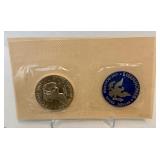 1973 S-Eisenhower Uncirculated SILVER Dollar - original package with COA