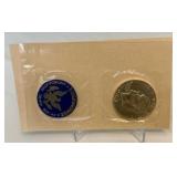 1973 S-Eisenhower Uncirculated SILVER Dollar - original package with COA