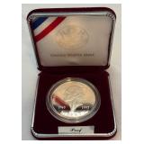 1993 S-Thomas Jefferson 250th Anniversary Proof SILVER Dollar - original package with COA