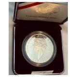 1993 S-Thomas Jefferson 250th Anniversary Proof SILVER Dollar - original package with COA