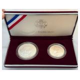 1998 S-Robert F Kennedy Uncirculated SILVER Dollar and JFK Matte Finish Half Dollar 2 Coin Set - original package with COA