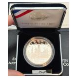1996 P-Smithsonian Institution 150th Anniversary Commemorative Proof SILVER Dollar - original package with COA