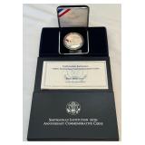 1996 P-Smithsonian Institution 150th Anniversary Commemorative Proof SILVER Dollar - original package with COA