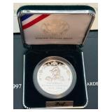 1997 P-US Botanic Garden Commemorative Proof SILVER Dollar - original package with COA