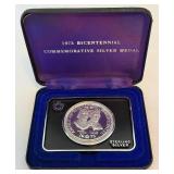 1973 Adams & Henry American Revolution Bicentennial Commemorative Medal - original package with COA - First Day of Issue stamped on front