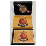 2020 Basketball Hall of Fame Commemorative Proof Clad Half Dollar - original package with COA