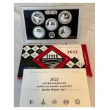 2022 American Women Quarters SILVER Proof Set (5 coins) - original package with COA