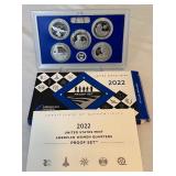2022 American Women Quarters Proof Set (5 coins) - original package with COA