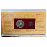 1994 The Thomas Jefferson Uncirculated Coinage and Currency Set (2 coins & a $2 bill) - original packaging