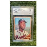 1962 Topps Hank Aaron- Mil. Braves-BCCG Graded 6
