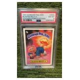 1987 Garbage Pail Kids Blasted Billy II Stickers, purple letters, PSA graded 8