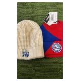 Two Philadelphia 76ers winter beanie HATS -Brand New Never Used