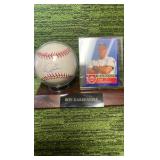 Minnesota Twins manager, Ron Gardenhire autographed baseball with card mount