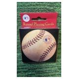 MLB round playing cards
