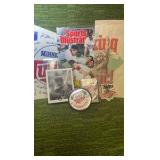 Minnesota Twins mixed fan memorabilia lot pennant Sports Illustrated playing cards button poster patch Denny Hocking autograph