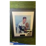 Minnesota Twins, Jim Perry, framed Autographed picture and card VINTAGE
