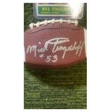 Minnesota Vikings, Mike Tingelhoff autographed Mini Football and Rookie card