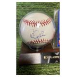 Minnesota Twins manager, Ron Gardenhire autographed baseball with card mount