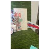 Minnesota Twins mixed fan memorabilia lot pennant Sports Illustrated playing cards button poster patch Denny Hocking autograph