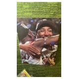 1997 August Beckett basketball card monthly Michael Jordan celebrates fifth title