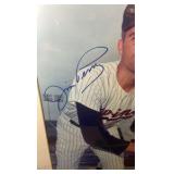 Minnesota Twins, Jim Perry, framed Autographed picture and card VINTAGE