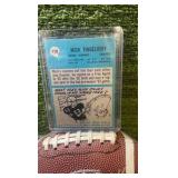 Minnesota Vikings, Mike Tingelhoff autographed Mini Football and Rookie card
