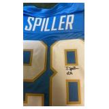 Los Angeles Chargers, Isaiah Spiller autographed jersey #28