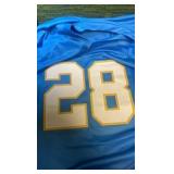 Los Angeles Chargers, Isaiah Spiller autographed jersey #28