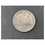 1901 Barber Half Dollar