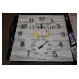 Taylor Indoor/Outdoor 14" Decorative Clock with Thermometer