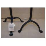 Set of 2 Creative Co-Op 20" Hand Forged Cast Iron Taper Holders