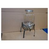 Glass Beverage Dispenser with Stand