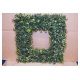 Pure Garden 16" Square Indoor/Outdoor Artificial Wreath
