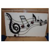 Metal Wall Décor - Music Notes 28"x17"