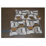 Set of 4 Geometric Home Wall Décor