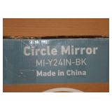 24" Circle Wall Mirror - Black