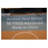 Arched Wall Mirror - 22"x30" Gold