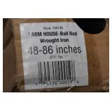 Farm House Ball Rod Wrought Iron - 48"-86"