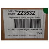 Kate and Laurel Skylan Modern Farmhouse Mirror - 22"x28" Navy/Antique Gold