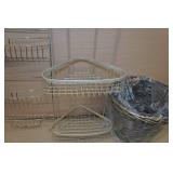 Wire Shelving and Waste Basket