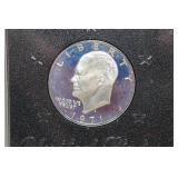 1971 Eisenhower Proof Silver Dollar Coin - 40% Silver
