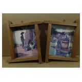 Set of 2 Vintage Framed Pictures - Huckleberry Finn
