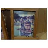 Set of 2 Vintage Framed Pictures - Huckleberry Finn