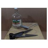 Vintage Chandelier, Shears, Ice Scoop and Jug