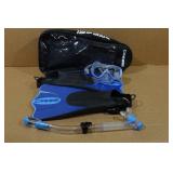 Cressi Adult Rondine Palau Fin Snorkel Set - Fin Size L/XL