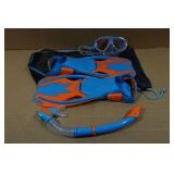 Cressi Blulove Kids Snorkel Set - Fin Size L/XL