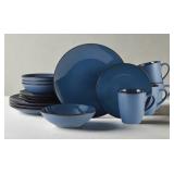 Pfaltzgraff Pierce Blue 16-Piece Stoneware Dinnerware St