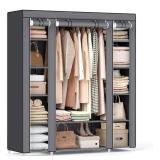 Songmics 59" Portable Wardrobe - Gray