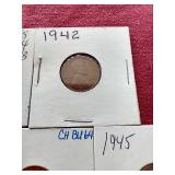 (5) Wheat Pennies in Flips - Some Red Uncirculated